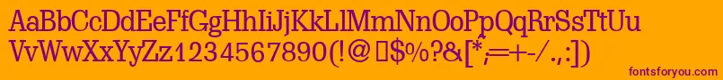 ScoutlightdbNormal Font – Purple Fonts on Orange Background