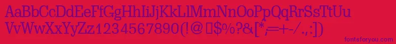 ScoutlightdbNormal Font – Purple Fonts on Red Background