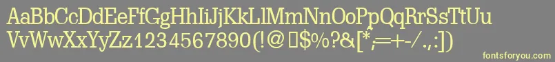 ScoutlightdbNormal Font – Yellow Fonts on Gray Background