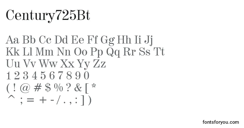 Century725Bt Font – alphabet, numbers, special characters