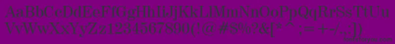 Шрифт Century725Bt – чёрные шрифты на фиолетовом фоне
