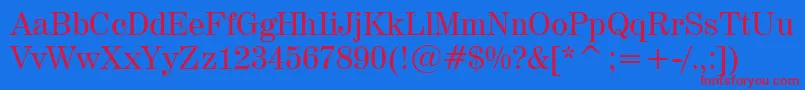 Century725Bt Font – Red Fonts on Blue Background