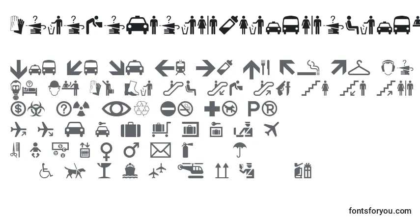 Czcionka Minipicsinternational – alfabet, cyfry, specjalne znaki