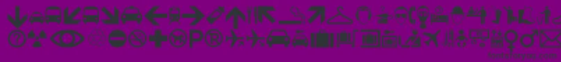 Minipicsinternational Font – Black Fonts on Purple Background