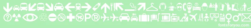 Minipicsinternational Font – White Fonts on Green Background