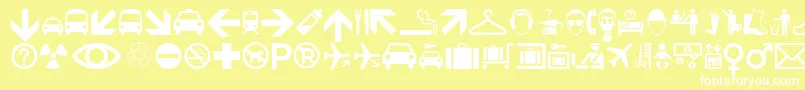 Minipicsinternational Font – White Fonts on Yellow Background
