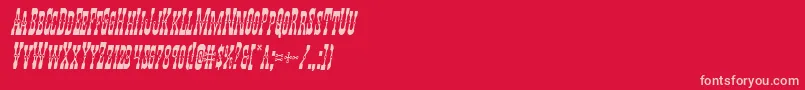 Youngerbroscondital Font – Pink Fonts on Red Background