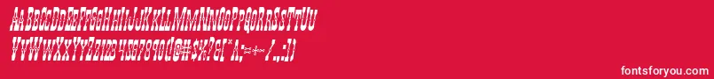 Youngerbroscondital Font – White Fonts on Red Background