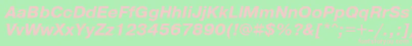 PragmaticaBoldObl Font – Pink Fonts on Green Background