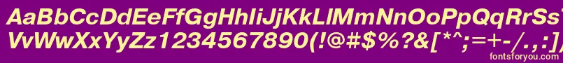 PragmaticaBoldObl Font – Yellow Fonts on Purple Background