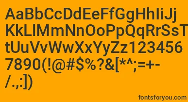 Mechani font – Black Fonts On Orange Background