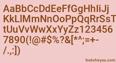 Mechani font – Brown Fonts On Pink Background