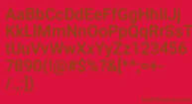 Mechani font – Brown Fonts On Red Background