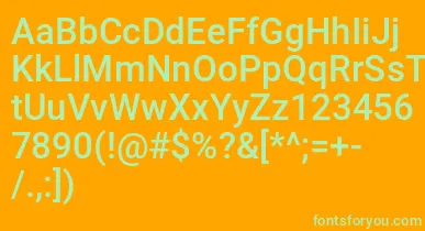 Mechani font – Green Fonts On Orange Background