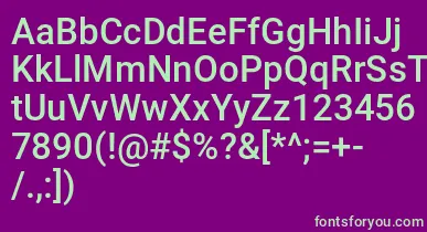 Mechani font – Green Fonts On Purple Background