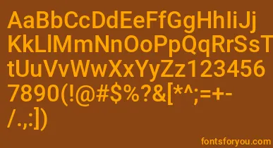 Mechani font – Orange Fonts On Brown Background