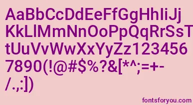 Mechani font – Purple Fonts On Pink Background