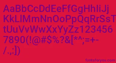 Mechani font – Purple Fonts On Red Background
