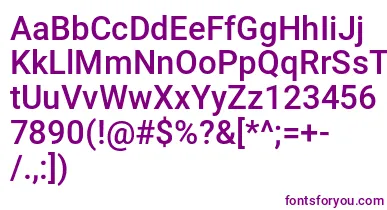 Mechani font – Purple Fonts On White Background