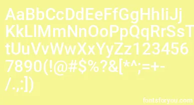 Mechani font – White Fonts On Yellow Background