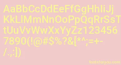 Mechani font – Yellow Fonts On Pink Background