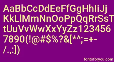 Mechani font – Yellow Fonts On Purple Background