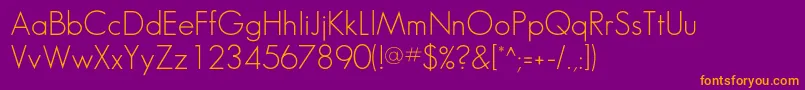 Sansserifflf Font – Orange Fonts on Purple Background