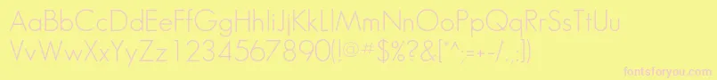 Шрифт Sansserifflf – розовые шрифты на жёлтом фоне