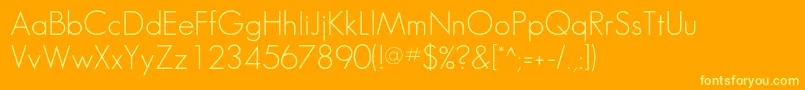 Więcej informacji o czcionce Sansserifflf Czcionka Sansserifflf – żółte czcionki na pomarańczowym tle