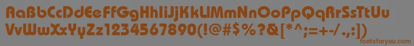 Bhs75C Font – Brown Fonts on Gray Background