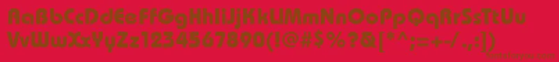 Bhs75C Font – Brown Fonts on Red Background