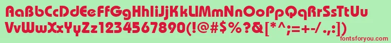 Bhs75C Font – Red Fonts on Green Background