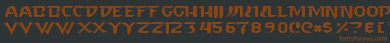 StarcraftNormal-fontti – ruskeat fontit mustalla taustalla