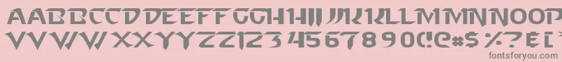 StarcraftNormal Font – Gray Fonts on Pink Background