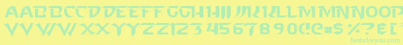 Шрифт StarcraftNormal – зелёные шрифты на жёлтом фоне