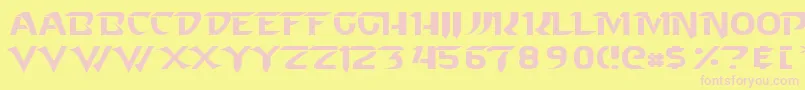 StarcraftNormal Font – Pink Fonts on Yellow Background