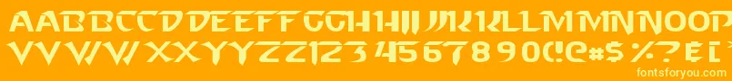 フォントStarcraftNormal – オレンジの背景に黄色の文字