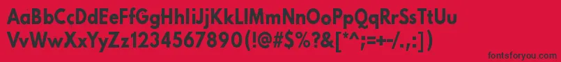 PinkChaos Font – Black Fonts on Red Background
