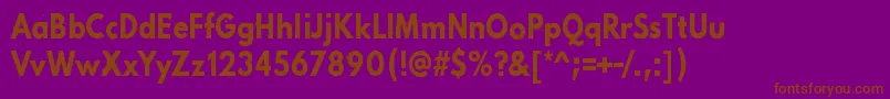 PinkChaos-fontti – ruskeat fontit violetilla taustalla