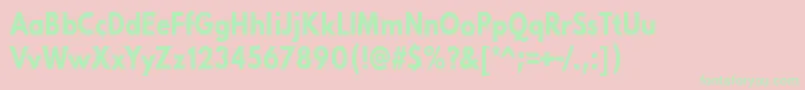 PinkChaos Font – Green Fonts on Pink Background