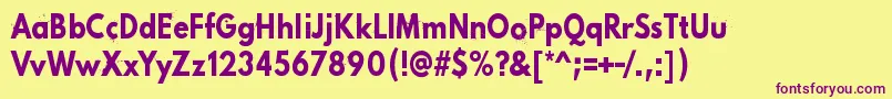 PinkChaos Font – Purple Fonts on Yellow Background