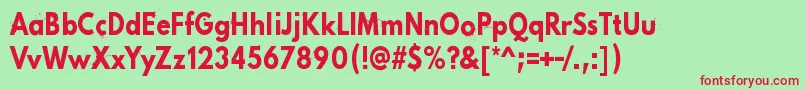 PinkChaos-Schriftart – Rote Schriften auf grünem Hintergrund