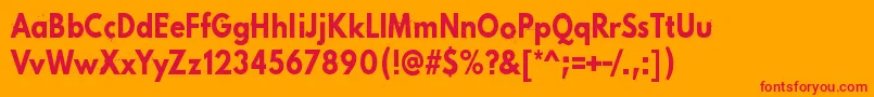 PinkChaos Font – Red Fonts on Orange Background