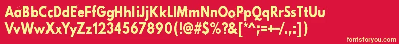 PinkChaos-fontti – keltaiset fontit punaisella taustalla