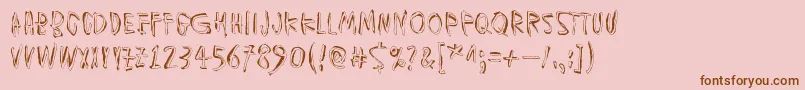 More about MuspiMerolThgil Font MuspiMerolThgil Font – Brown Fonts on Pink Background