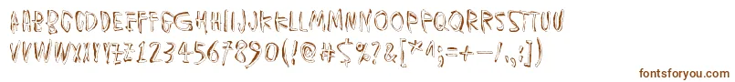 MuspiMerolThgil Font – Brown Fonts on White Background