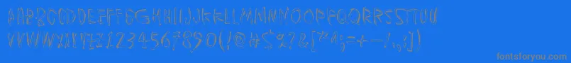 MuspiMerolThgil Font – Gray Fonts on Blue Background