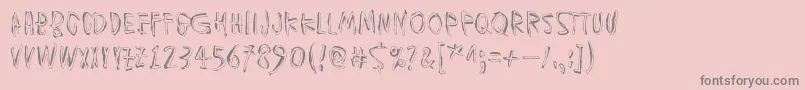 MuspiMerolThgil Font – Gray Fonts on Pink Background