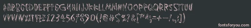 MuspiMerolThgil Font – Pink Fonts on Black Background