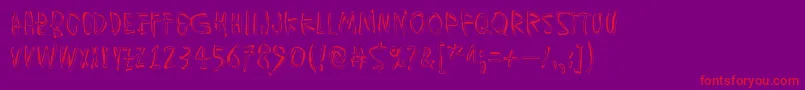 fuente MuspiMerolThgil – Fuentes Rojas Sobre Fondo Morado